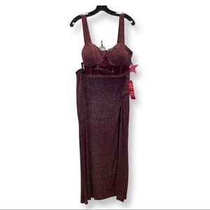 Crystal Doll Bedazzled Crop Top & Maxi Skirt Set Size XL New With Tags